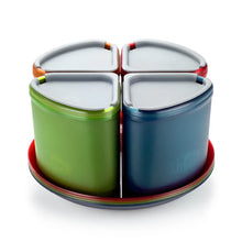 GSI Infinity 1-Person portable outdoor table set in blue for camping and travel