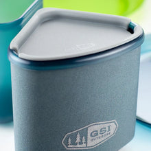 GSI Infinity 1-Person portable outdoor table set in blue for camping and travel