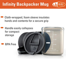 GSI Infinity Backpacker Mug durable black travel mug for camping and outdoor adventures