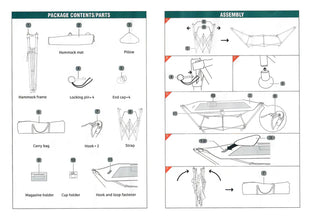 HIFAZAT portable blue camping hammock lightweight