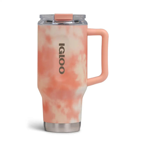 IGLOO 32 oz Flip n Sip travel mug in apricot insulated spill resistant drinkware