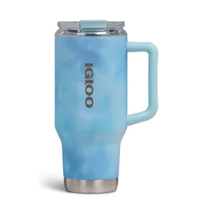 IGLOO 32 Oz Flip ‘n’ Sip Travel Mug – Powder Blue| Insulated, Spill-Resistant & On-the-Go Drinkware