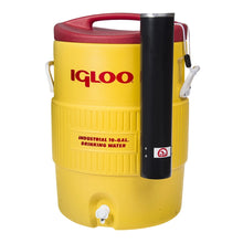 Igloo 400 Series 10-gallon water cooler yellow and red