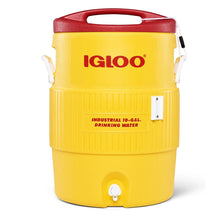 Igloo 400 Series 10-gallon water cooler yellow and red