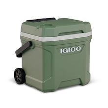IGLOO Ecocool Latitude 16 roller cooler in vintage green portable ice chest