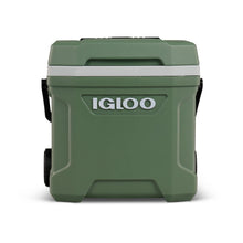IGLOO Ecocool Latitude 16 roller cooler in vintage green portable ice chest