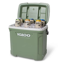 IGLOO Ecocool Latitude 30 Qt cooler box in vintage green eco friendly and durable