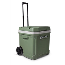 IGLOO Ecocool Latitude 60 Qt roller cooler in vintage green outdoor ice chest