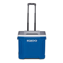 Igloo Latitude 30 roller cooler 28L in indigo blue and meteorite with wheels