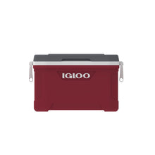 IGLOO Latitude 52 Qt cooler box in industrial red for camping