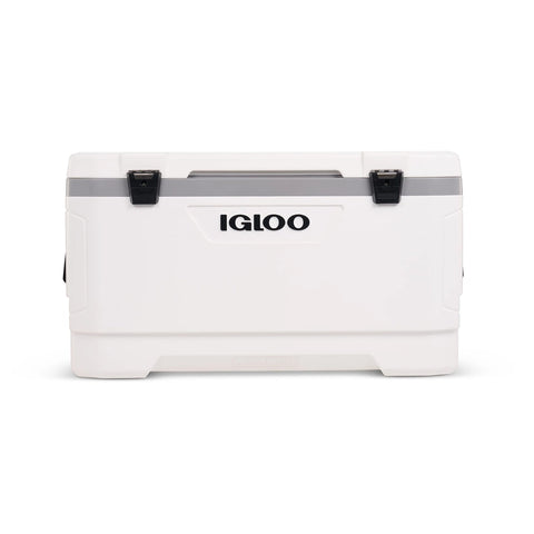 IGLOO Latitude Marine Ultra 100 cooler box in white and moonscape gray