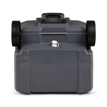 IGLOO Maxcold Latitude 62Qt roller cooler with wheels in Carbonite and Aegean Sea
