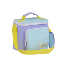 IGLOO retro square lunch bag in lilac insulated lunch tote