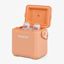 Igloo Tag Along Too cooler in apricot compact insulated travel cooler