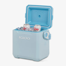 Igloo Tag Along Too cooler in powder blue compact insulated cooler