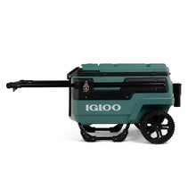 IGLOO Trailmate Journey 70 Qt cooler in spruce with all-terrain wheels
