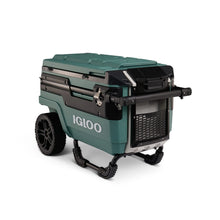 IGLOO Trailmate Journey 70 Qt cooler in spruce with all-terrain wheels