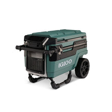 IGLOO Trailmate Journey 70 Qt cooler in spruce with all-terrain wheels