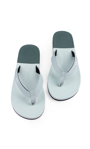 Indosole Color Block Flip Flops for Men in Light Leaf and Leaf eco-friendly sandals