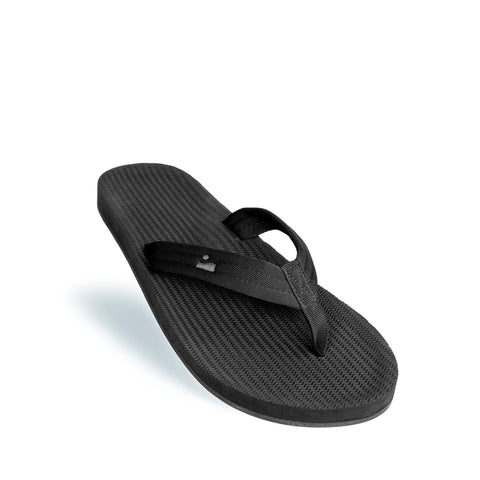 Indosole Easy Living men’s black eco-friendly flip flops comfortable casual sandals
