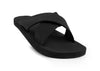Indosole Essentials Cross Men Black Sandals eco-friendly casual footwear for men