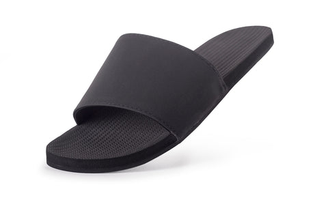 Indosole Essentials Women’s Black Slides eco-friendly comfortable casual sandals in black