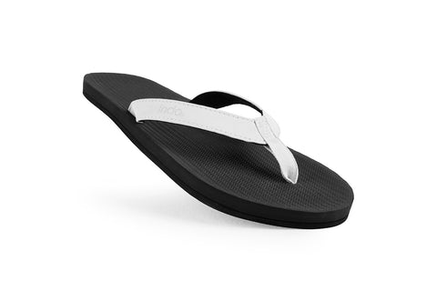 Indosole Men’s Color Combo Flip Flops in Black and Sea Salt eco-friendly sandals