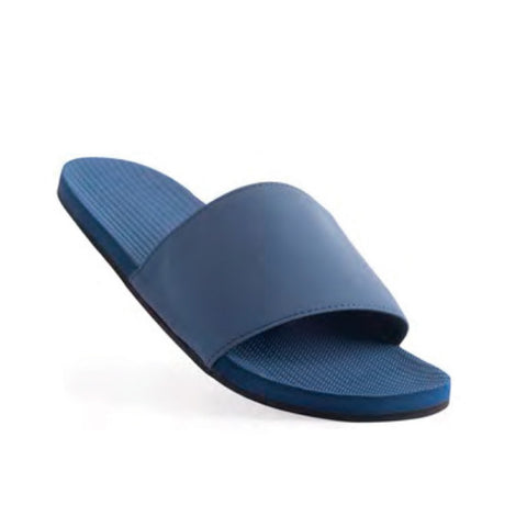 Indosole Men’s Sneaker Sole Slides Shore Indigo sustainable recycled tire sandals for casual everyday comfort
