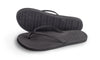 Indosole women black flip flops eco friendly recycled tire sandals durable comfortable footwear