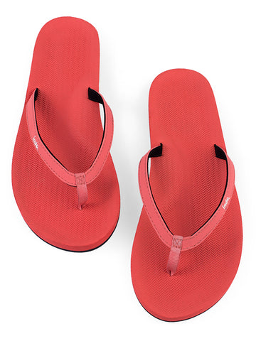 Indosole Essentials women coral flip flops eco friendly recycled tire sandals lightweight durable footwear