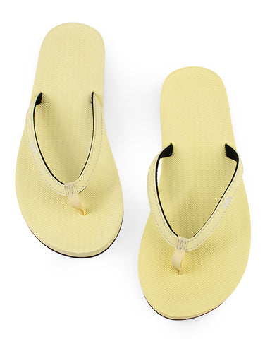Indosole women yellow flip flops eco friendly recycled tire sandals comfortable and durable