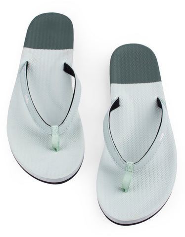Indosole Women’s Color Block Flip Flops Light Shore Sea Salt eco-friendly sandals