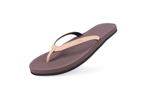Indosole Women’s Color Combo Flip Flops in Soil and Soil Light eco-friendly sandals