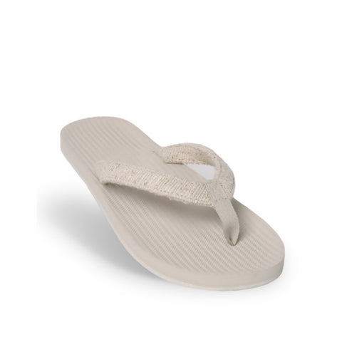 Indosole Women’s Flip Flops in Sea Salt with recycled fabric by Pable eco-friendly sandals