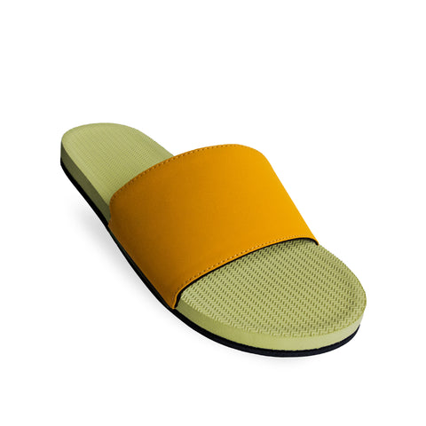 Indosole Essentials Women’s Olive Honey Slides eco-friendly comfortable casual sandals