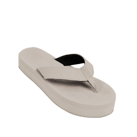 Indosole Women’s Platform Flip Flops in Sea Salt eco-friendly sandals for comfortable casual everyday wear