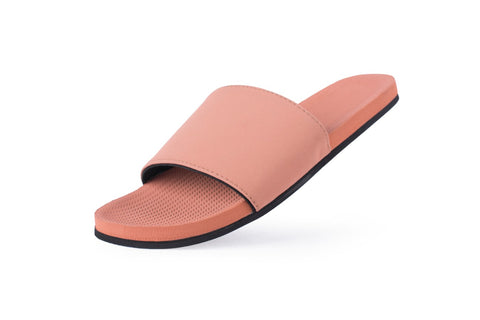 Indosole Essentials Women’s Rust Slides eco-friendly comfortable sandals for casual everyday wear