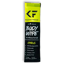 Klean Freak citrus body wipes single sachet refreshing personal care