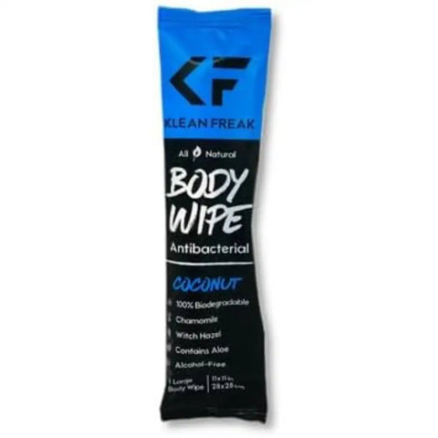Klean Freak coconut body wipes single sachet refreshing personal care