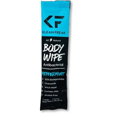 Klean Freak Peppermint Body Wipes 100 pack extra large cooling cleansing wipes