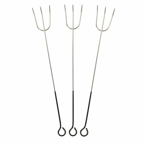 La Hacienda silver toasting fork set 3 piece durable BBQ accessory