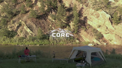 CORE EQUIPMENT 8-Person Instant Cabin Tent (13' x 9') – Grey/Green Performance Camping Tent
