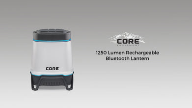 CORE EQUIPMENT 1250 Lumen Rechargeable LED Lantern with Built-In Bluetooth Speaker