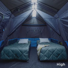 CORE EQUIPMENT 9-Person Lighted Instant Cabin Tent (14’ x 9’) – Grey/Blue