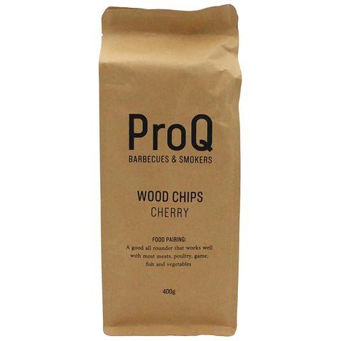 ProQ Cherry Smoking Wood Chips 400g for natural BBQ smoke flavor