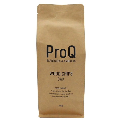 ProQ Oak Smoking Wood Chips 400g for premium BBQ and smoker use