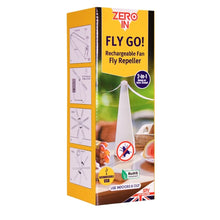 STV Fly Go USB rechargeable fly repeller fan on table