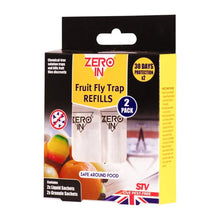 STV fruit fly trap refill twin pack for effective home and kitchen fly control
