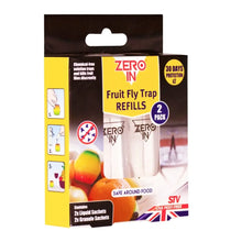 STV fruit fly trap refill twin pack for effective home and kitchen fly control