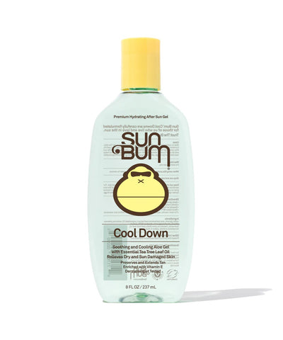 Sun Bum After Sun Cool Down Gel 8 oz with aloe vera for soothing sunburn relief and skin hydration